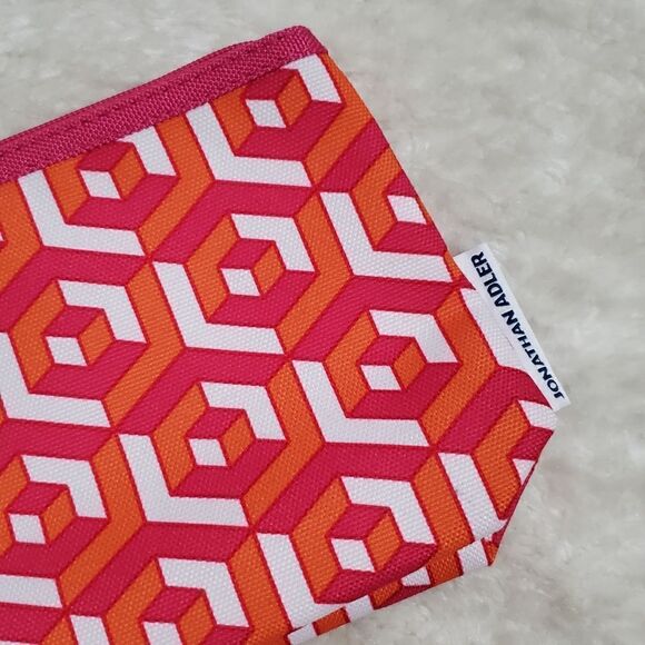 Jonathan Adler for Clinique Pink and Orange Geometric Cosmetic Bag - Picture 2 of 7